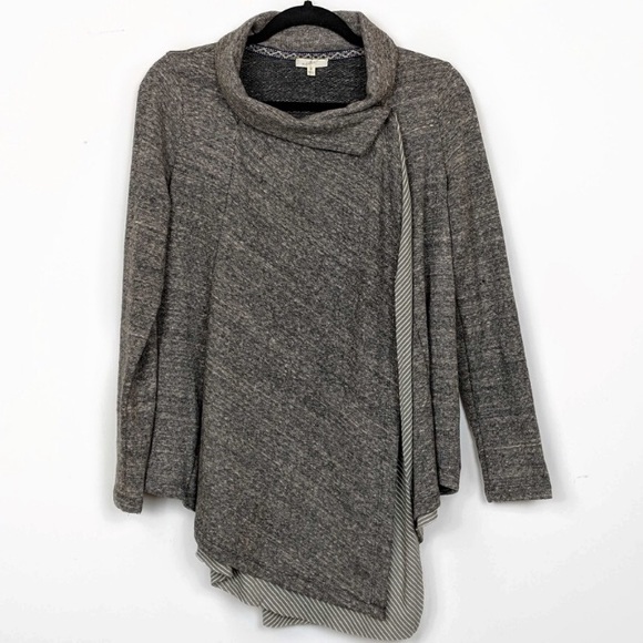 asymmetrical wrap sweater